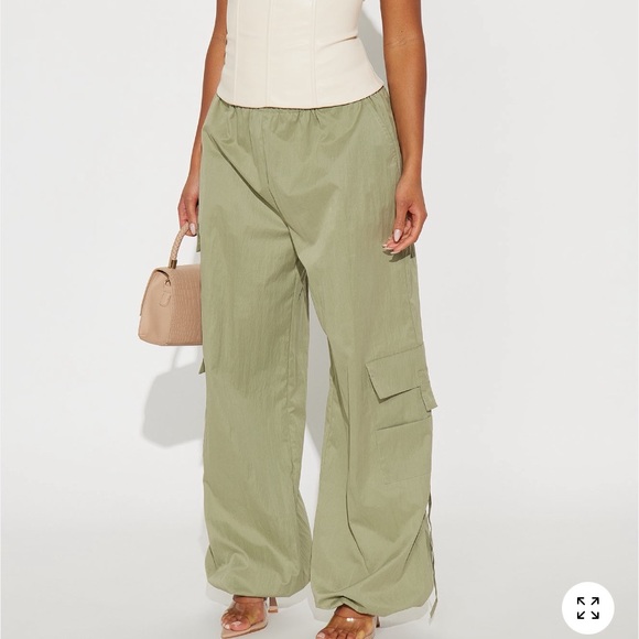 Fashion Nova Pants - Fashion Nova Cargo Jogger Pant 32” Inseam - Sage
